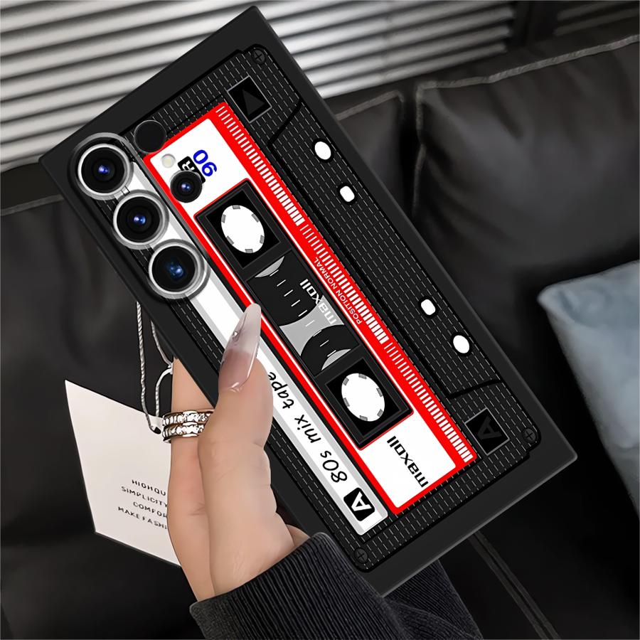 Lucky Tape Pattern Soft Back Phone Cover Case for Samsung Galaxy S24+ S23 FE S25+ S22 S24 Plus S21 S9 S20 S25 Ultra