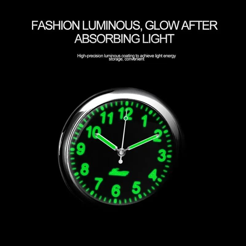Car Clock Luminous Automobiles Internal Stick-On Mini Digital Watch Mechanics Quartz Clocks Auto Ornament Car Auto Accessories