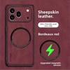 Cases for Honor 600 600Pro Sheepskin Leather Shockproof Case for Huawei Honor 600 Pro Magnetic Wireless Charging Phone Cover