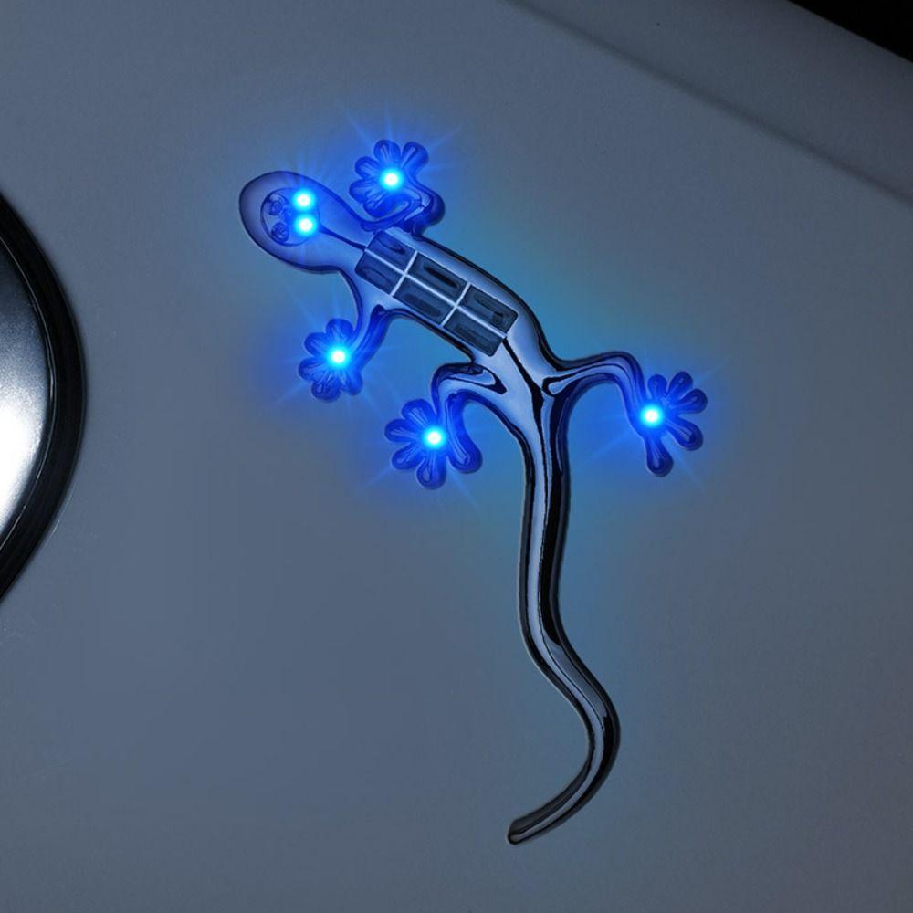 Solar Powered Gecko LED Light Gecko Shape Car Signal Lamp New Solar Warning Light Driving Warning