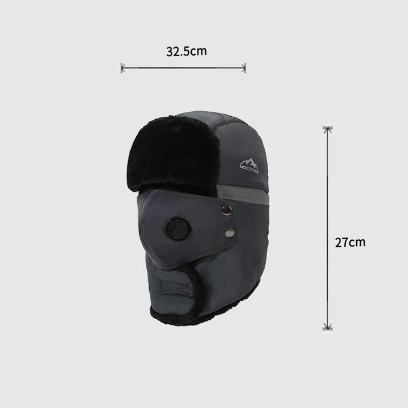 Cycling Bomber Hat Winter Men Women Velvet Thick Warm Hat Cold Hat Mask Ski Hat