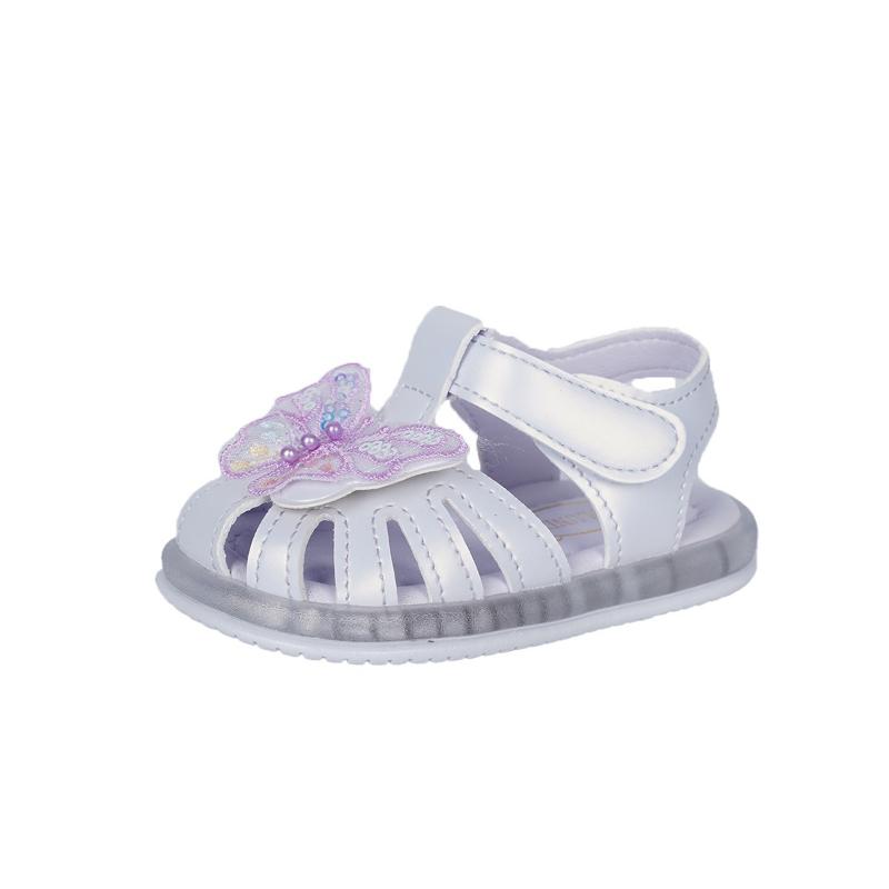 Fashion Glowing Girls Sandals 2025 Summer New Kids Shoes Simple Soft Soled Baby Shoe Comfort Anti Slip Child Beach Shoes Zapatos