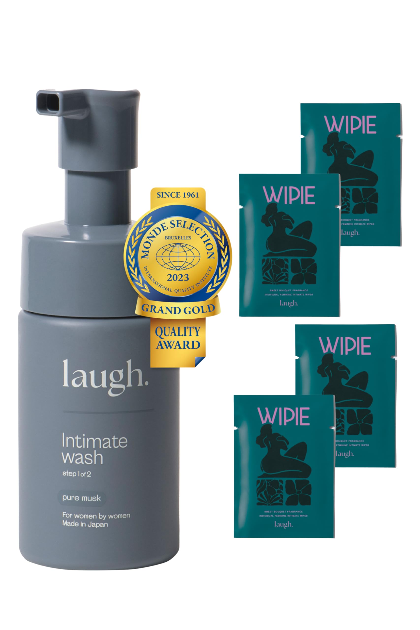 laugh. Laugh Dot Intimate Wash Pure Musk Intimate Care Wipes (4 sheets included)