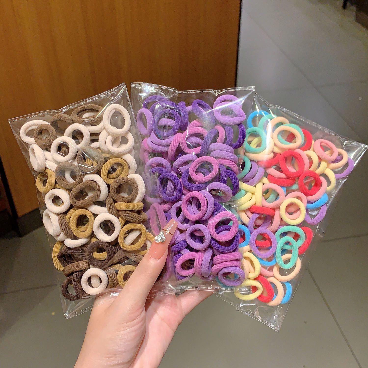 

Boxed Hair-Friendly Elastic Hair Ties for Kids, Candy Colors, Towel Material.