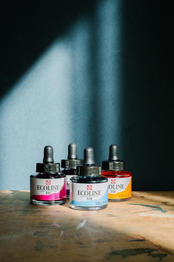 Talens Japan Ecoline Color Ink, 10-Color Set, T1125-9902, 30ml