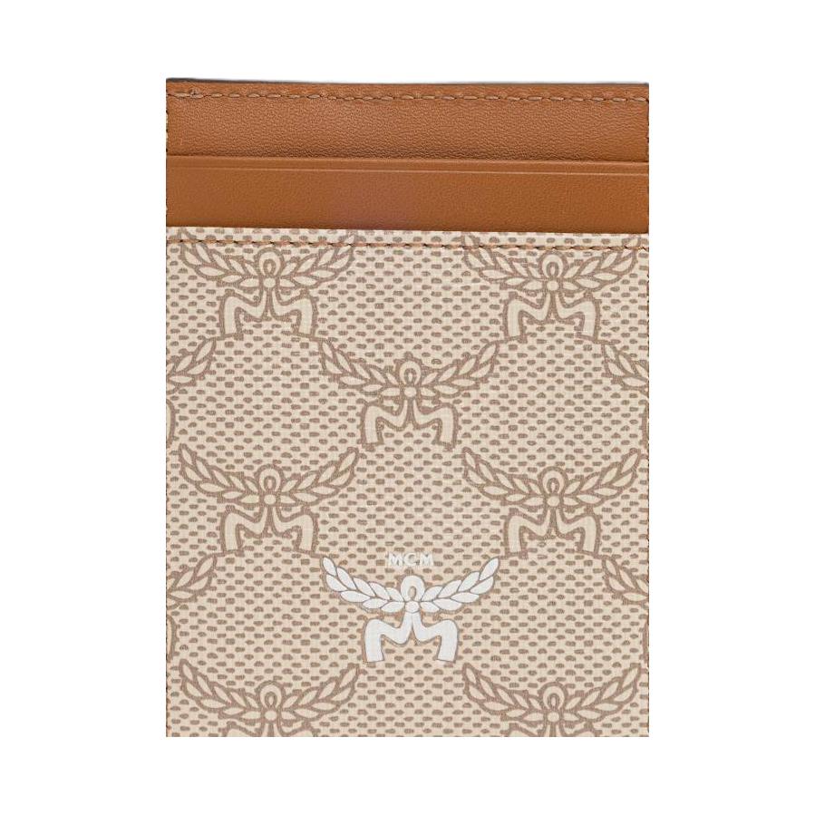 MCM Logo Cotton Card Holder Women Accessories Light-Brown MYAEAAC020I9