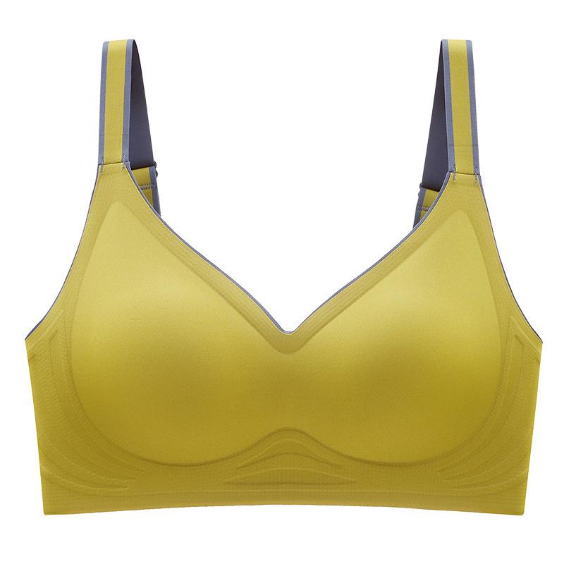 Seamless Gradient Sports Bra for Women - Wire-Free, Small Bust Support, Latex Adjustable
