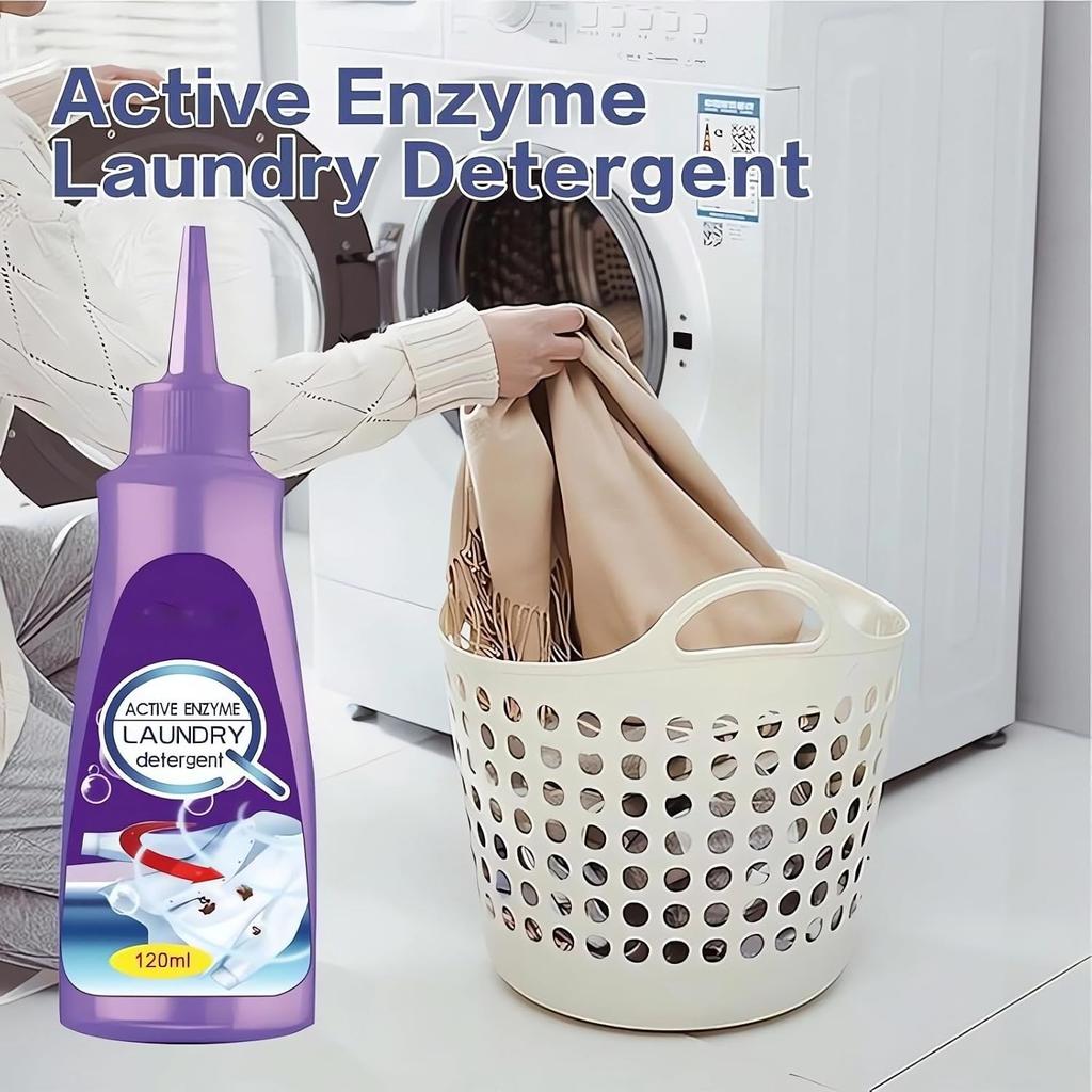 Active Enzyme Laundry Stain Remover - 2023 New Enzyme Cleaner Clothing Stain Remover, Natural Non Toxic Widely Applicable for Enzyme Carpet Fabric