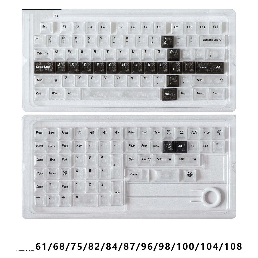 Průhledný průhledný set klávesnic Ice Cherry Profile PC Klávesy Mechanická klávesnice