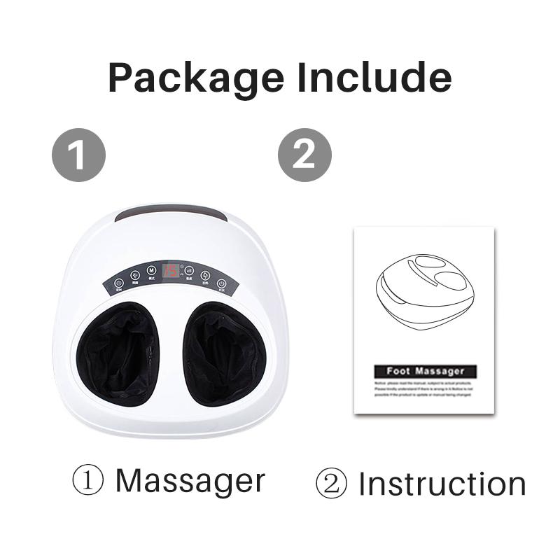 Aparat de Masaj Electric Antistres 3D Shiatsu cu Frământare, Presiune cu Aer pentru Picioare, Îngrijire cu Infraroșu cu Încălzire, Role