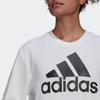 Adidas Printed Letter Logo Crew Neck Sweatshirt Women Tops White HD1783