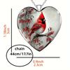 Elegant Love Bird Pendant Necklace - Y2K Inspired Red Bishop Bird Jewelry for Men & Women, Perfect Birthday or Anniversary Gift
