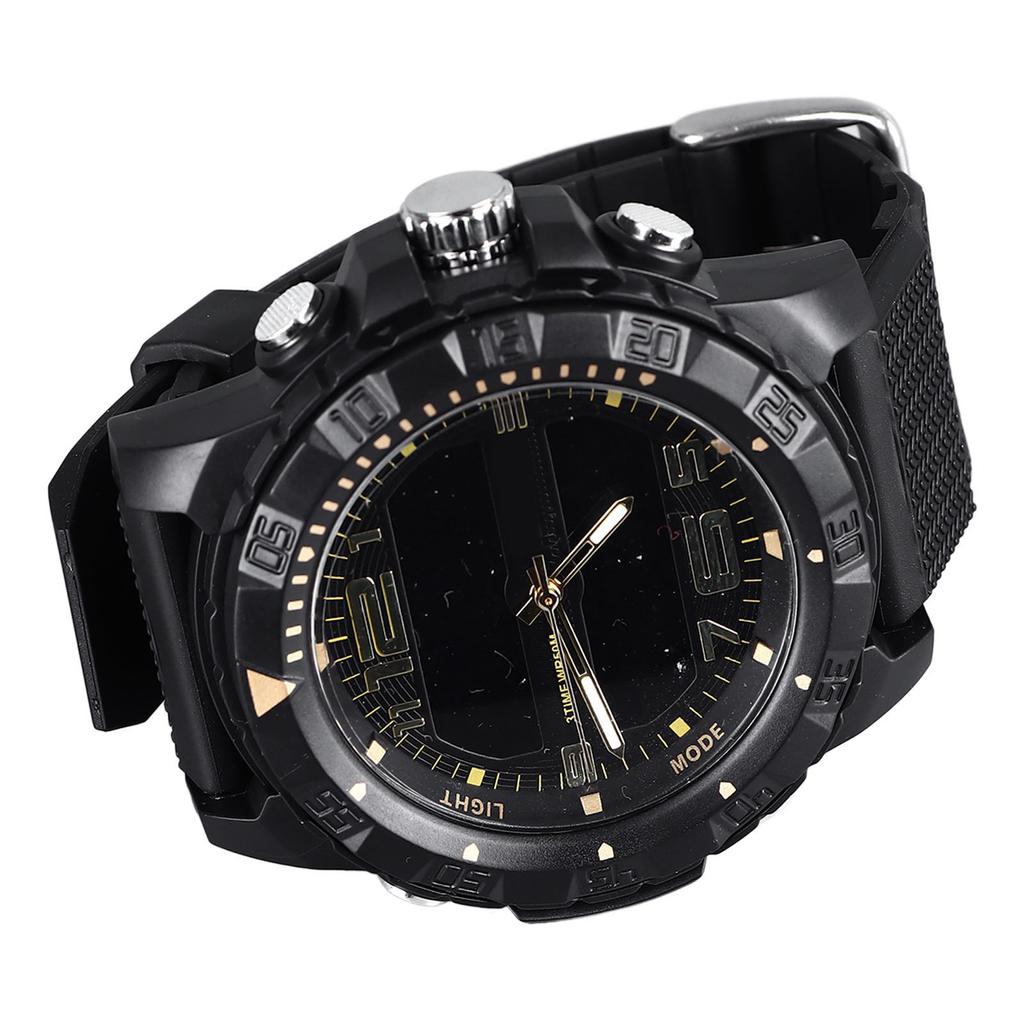 Men Analog Digital Chronograph Watch Water Resistant 1 24 Hour Format Stopwatch Large Face LED Backlight Sports Wrist