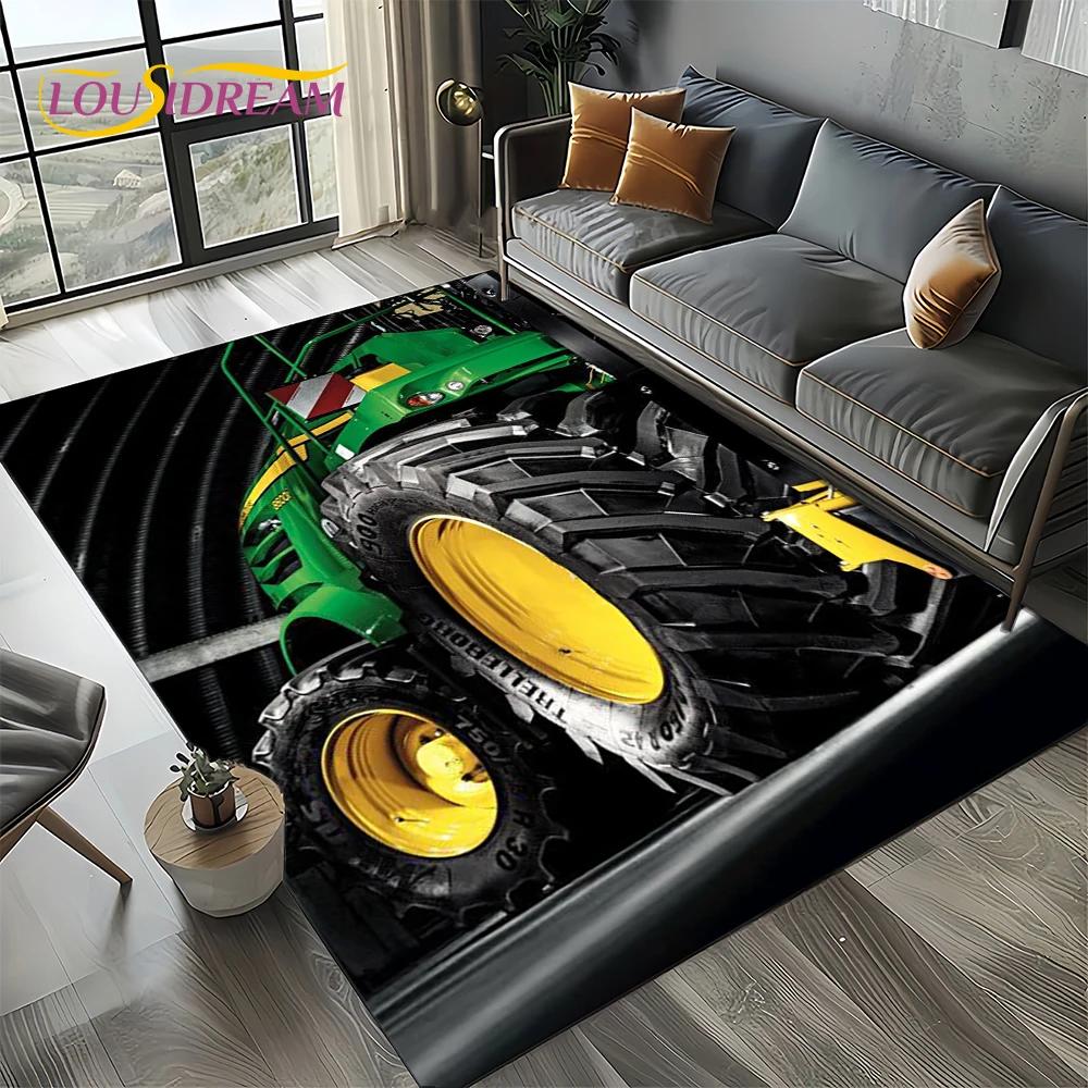 27 Style Truck Retro 3D Tractor Car Carpet Rug for Living Room Bedroom Home Sofa Decoration,Kid Area Rug Non-slip Floor Mat Gift