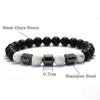Unique Natural Colourful Stone Bracelet Men 8mm Howlite Tiger Eyes Hematite Beads Energy Bangles Meditation Leisure Homme Joias