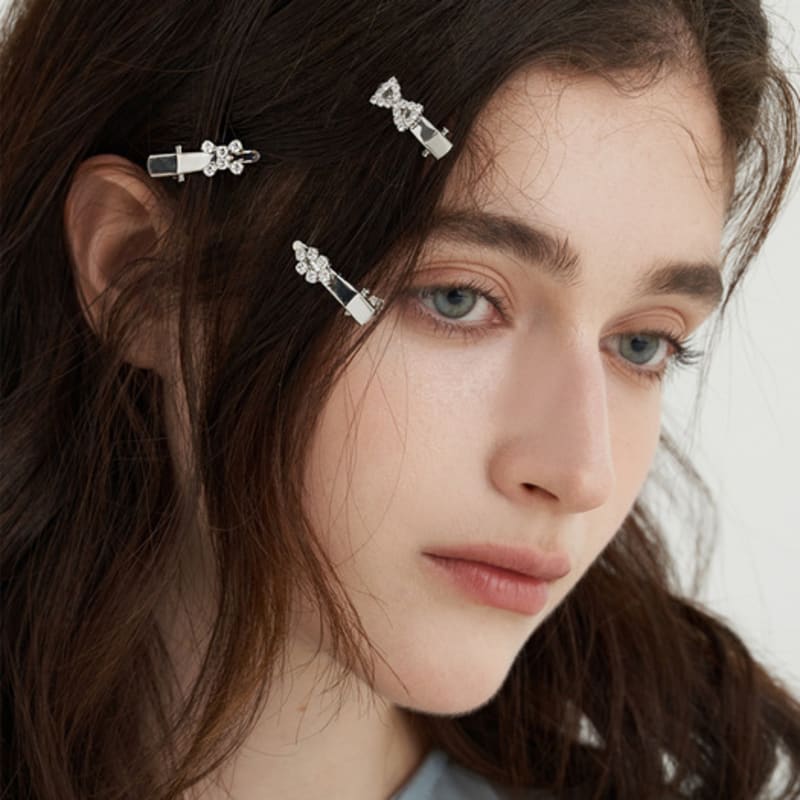 

Jean Paul Clarisse Cubic Metal Mini Hair Clip SET (3PCS) JP-25-044CC Silver