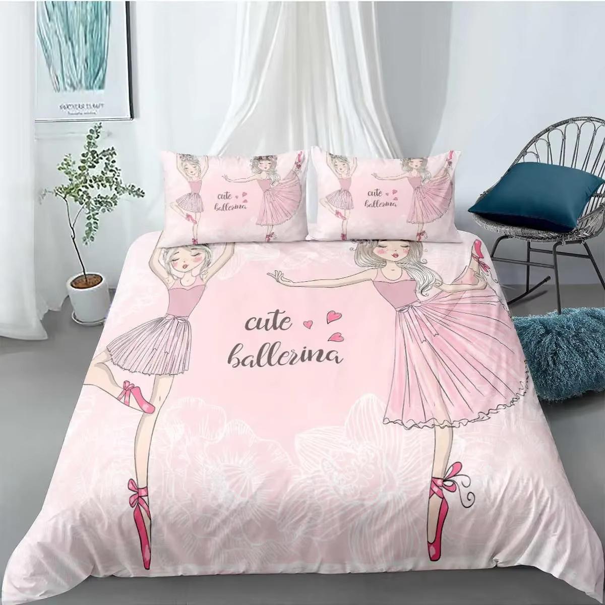 

Ballet Girl Down Comforter Set Bedding Set 3-piece Duvet Cover Set 135*200cm