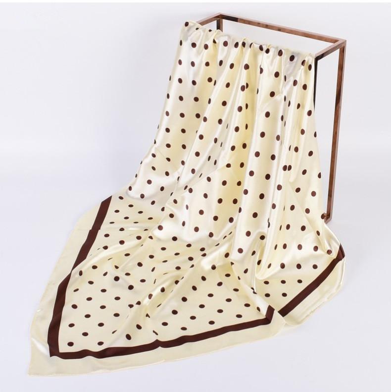 Head Scarf Women Luxury Brand 90×90cm Silk Square Scarf Satin Bandana Cheveux Soft Neckerchief Hijab Hair Scarves For Ladies