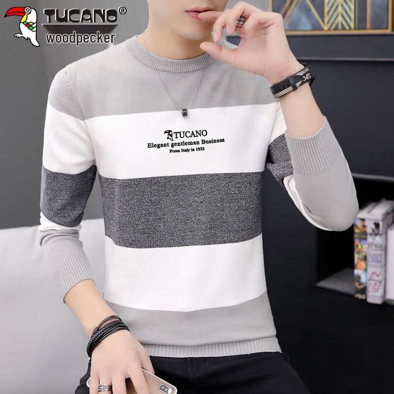 Tucano Men's Striped Winter Knit Sweater