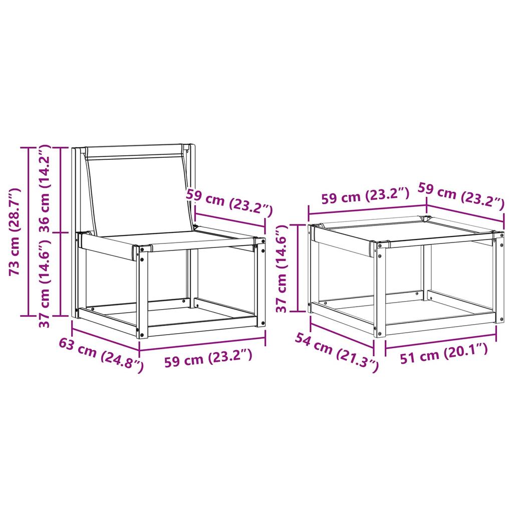 Outdoor Sofa Set with Cushions 5 pcs Natural and Cream