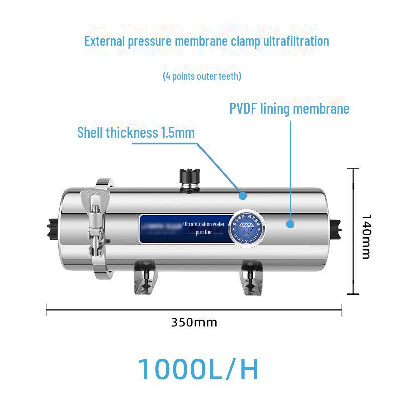 Stainless Steel Whole House Ultrafiltration Water Purifier for Tap, Well, and Outdoor Use