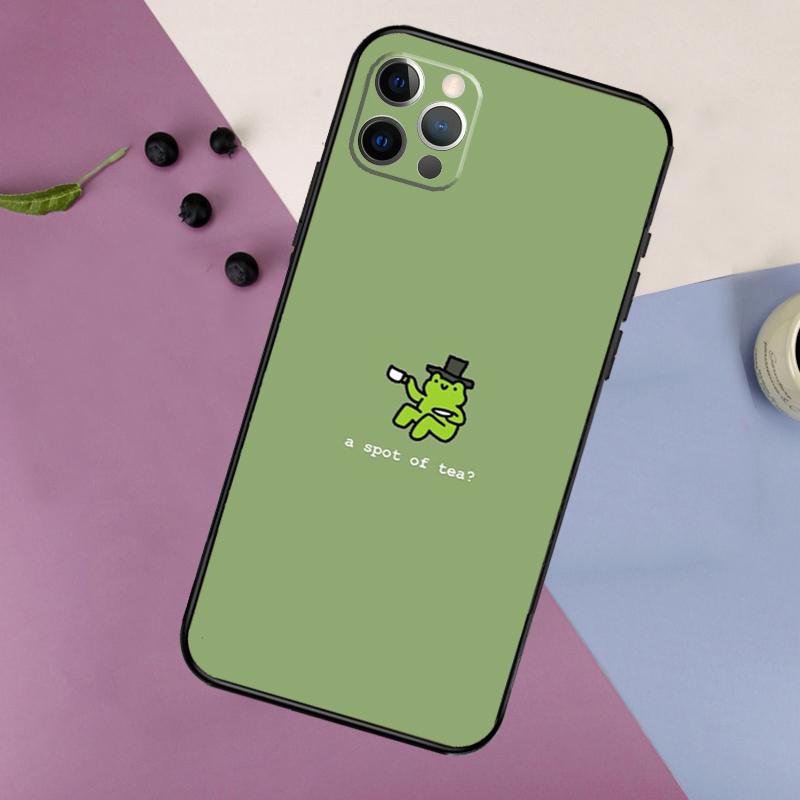 Green Aesthetic Phone Case For iPhone 16 15 14 13 12 11 17 Pro Max 13 Mini 16 Plus 16e 17 Air Bumper Cover