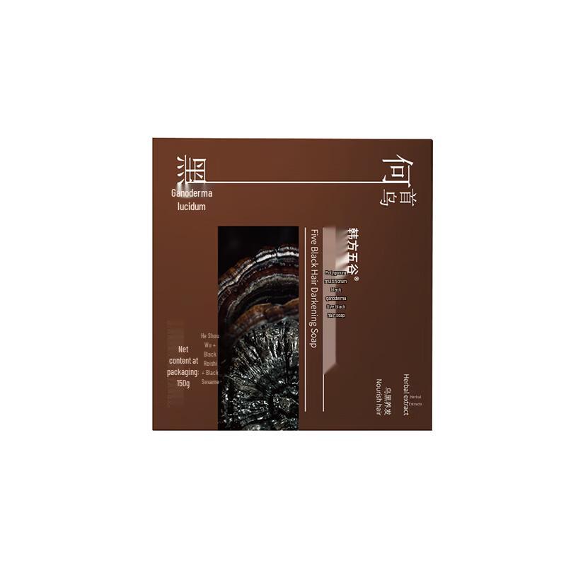 Korean Five Grains Fo-ti Black Reishi Hair Darkening Soap