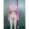Women's Cover Ups Fall Women's Hand Hook Sweater Casual Ultra Short Flared Sleeve Sexy Mesh Cover Up