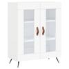 Highboard in White 69.5 x 34 x 180 cm engineered wood