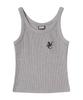 ANOTHER ARCHIVE Women'S Sleeveless Overlap Ribbed Sleeveless_White