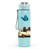 1PC Sleeping Cat Butterfly Art Print 750ml Color Plastic Sports Water Bottle Leakproof Flip Straw Lid Suitable for Sports Office Home Use