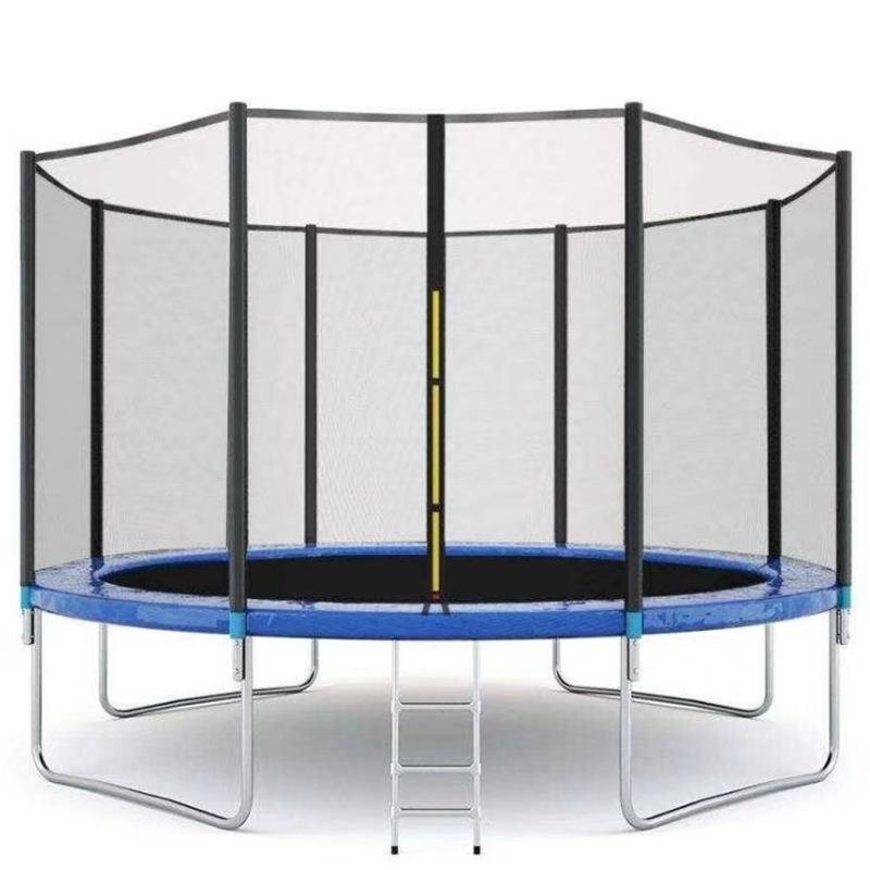 Indoor/Outdoor Kids Fitness Trampoline - Large Round Bouncing Bed for Home and Commercial Use