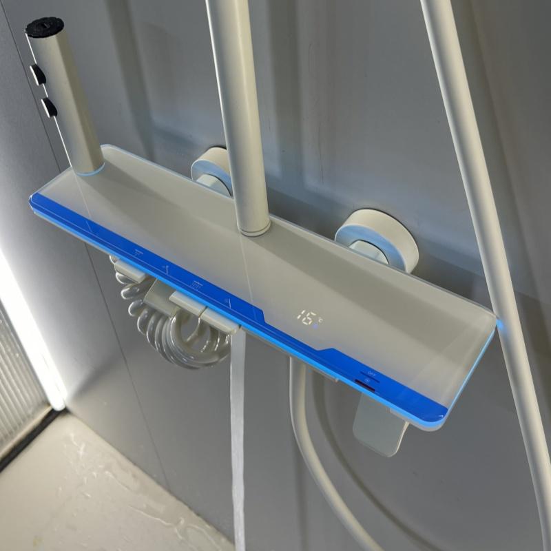 

Digital Temperature Display Bathroom Shower Full Set Bathtub Shower System Rainfall LED Shower Set Hot Cold Mixer Shower Faucet