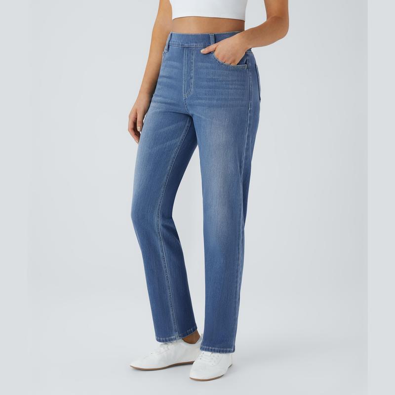D 35021 European & American High-Waisted Yoga Jeans - New Style Cross