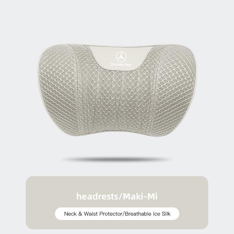 

GLC GLB Ice Silk Seat Cover Car Cushion Headrest Lumbar Support Pad For Mercedes Benz AMG W204 W205 W203 W211 W212 W213 W201 W2