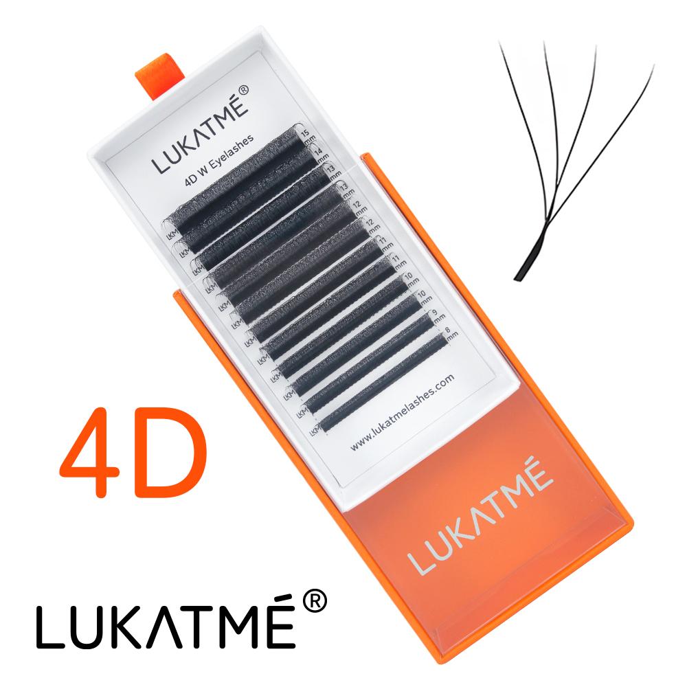 8PCS/BOX LUKATME Premade Fans YY W Shape Curl D/M 7-15mm Mix Style YY 4D 5D 6D 7D Wholesale False Eyelash Supplies Brown Lashes