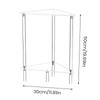 Acrylic Side Table Lobby Clear End Table Acrylic Triangle Modern 2-Tier Desk Storage Nightstand Shelf For Home Corner Lobby