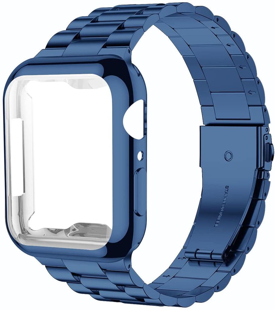Case+Strap iWatch Band Ultra2 49mm Stainless Steel Metal Strap For Apple Watch 9 41 45MM 44mm 40mm SE Series 8 7 6 5 4 Cover