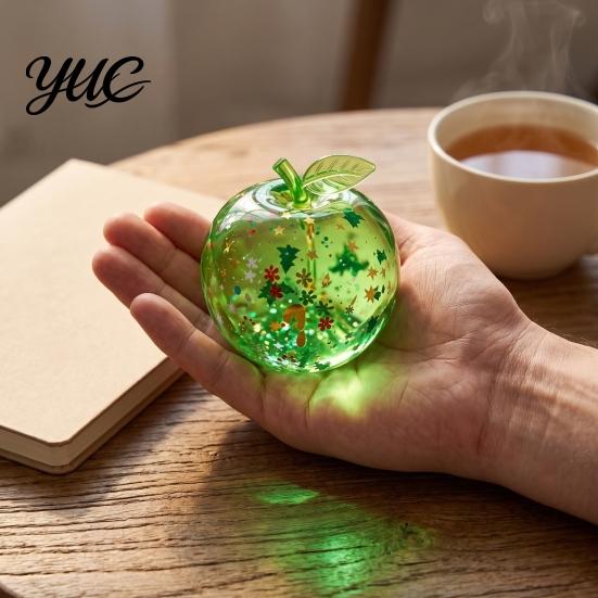 Squishy Fidget Tools for Focus Apple Stress Ball, Christmas Glitter Toy, Tactile Sensory Toys Soft Rebound Decompression Toy Kids Adults Relief