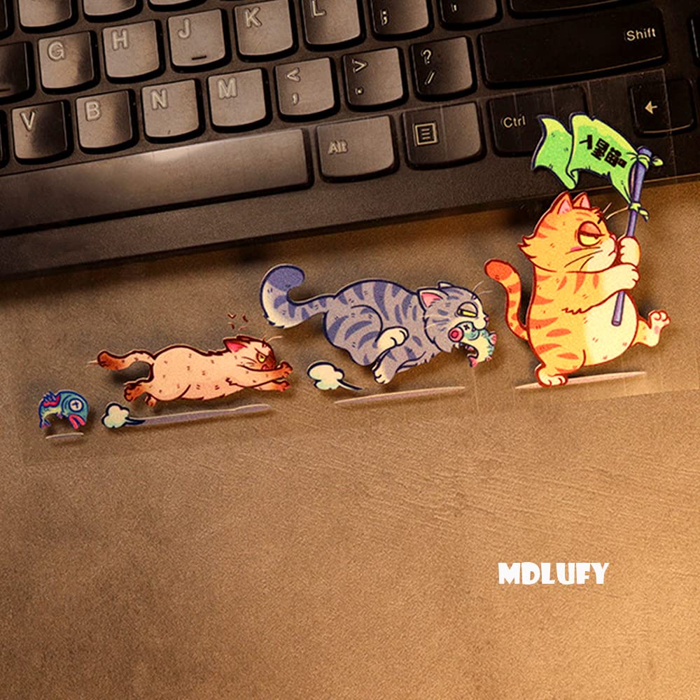 MDLUFY Car Sticker Cartoon Cat Cat Cartoon Waterproof Funny Sticker for Cars and Motorcycles