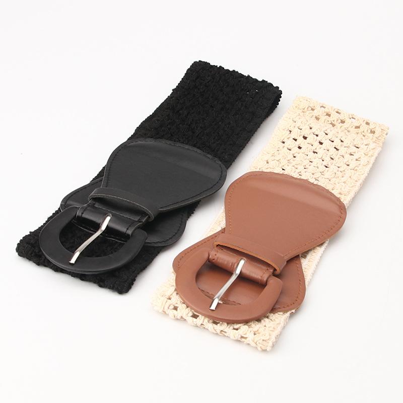 Women's Fashion Waist Cover All-match Dress Clothing Belt Simple Pin Class Elastic Elastic Strap Girls Decorative Strap
