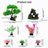 22PC set Aquarium Plants Ornaments Plastic Simulation Fish Tank Decoration Accessories-Simulation tree - rockery - grass fence