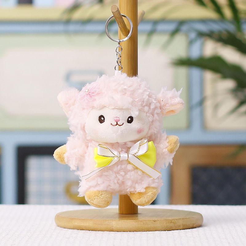 Pecora di peluche regalo per bambini con imbottitura in cotone PP per decorazioni nuziali e ciondolo per borsa