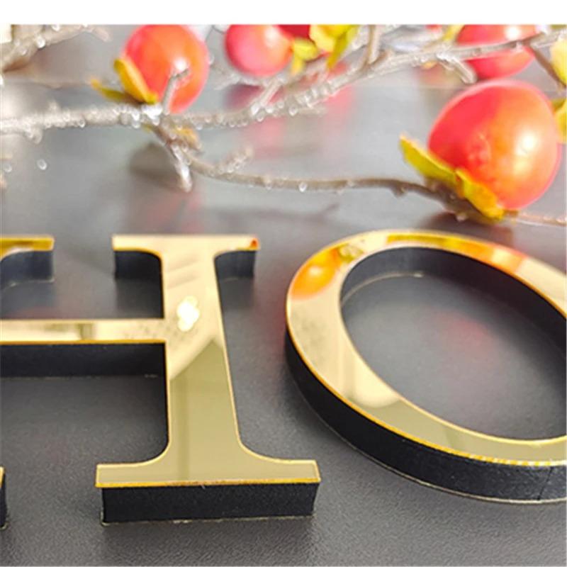 10cm/3.93in Fashionable Italicized English Letter Wall Stickers Modern Home Background Wall Decoration Stickers Creative DIY Wal