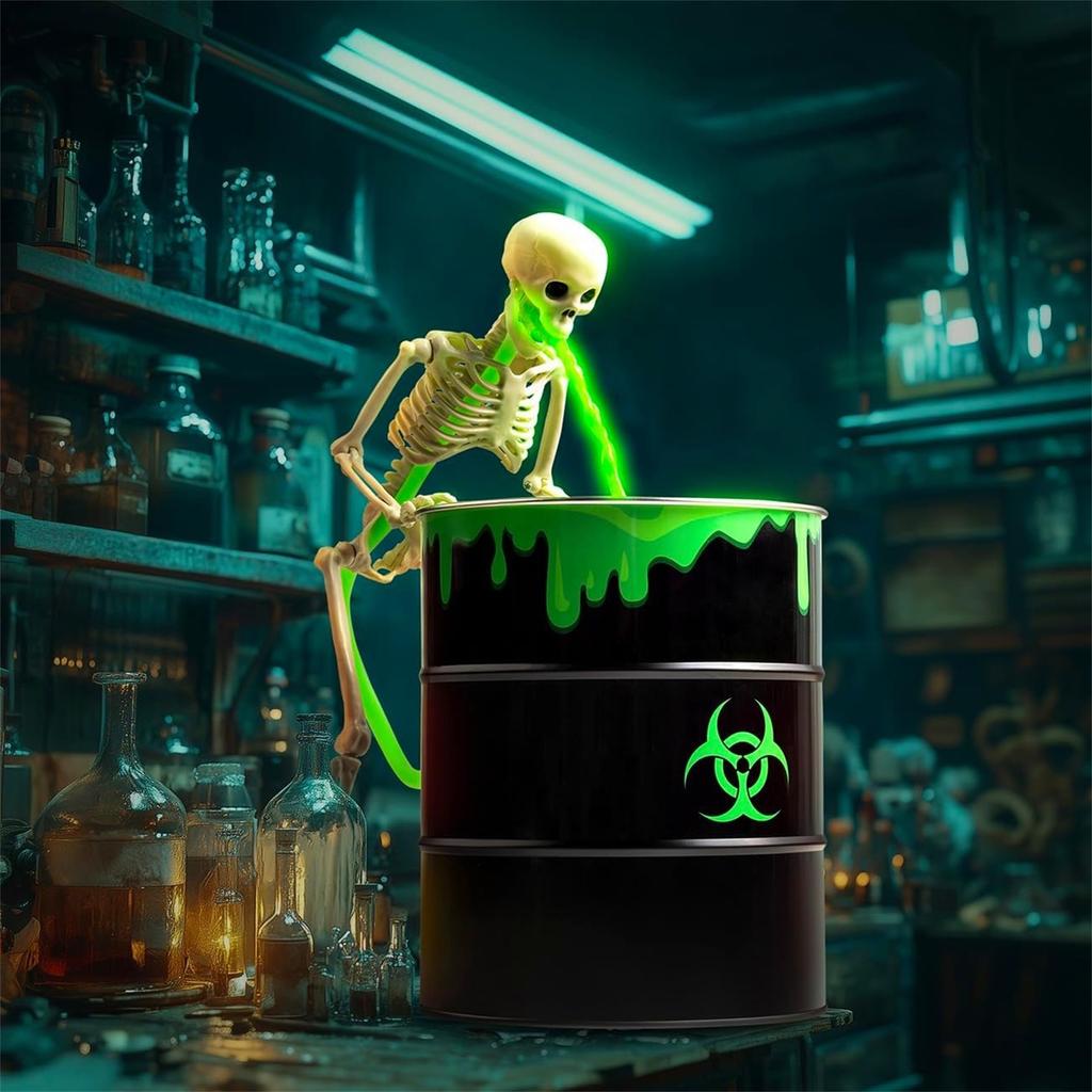 Funny Decoration, Vomit Skeleton Decoration, Table Decoration, Interior Decoration - Vomit Skeleton Trash Can, Party Decoration Room Home Fireplace