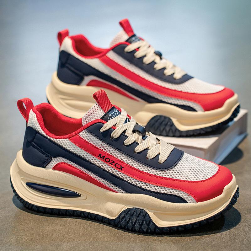 

Popular large-size men s shoes 2025 new dad shoes platform shoes fashion versatile casual shoes sports shoes trend 44 червоний