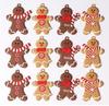 12 PVC Gingerbread Man Ornaments for Christmas Tree, Kitchen Decoration, and DIY Accessories.