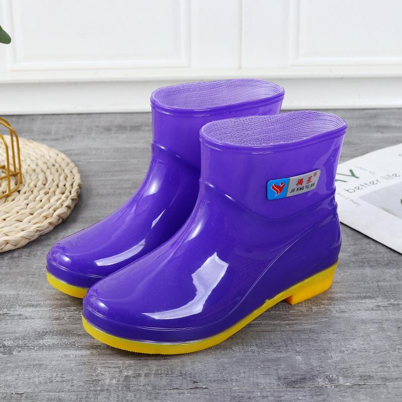 Damen Rutschfeste Verschleißfeste Niedrig Geschnittene Regenstiefel: Strapazierfähige Arbeitsgummischuhe für Küche, Autowäsche und nasse Umgebungen