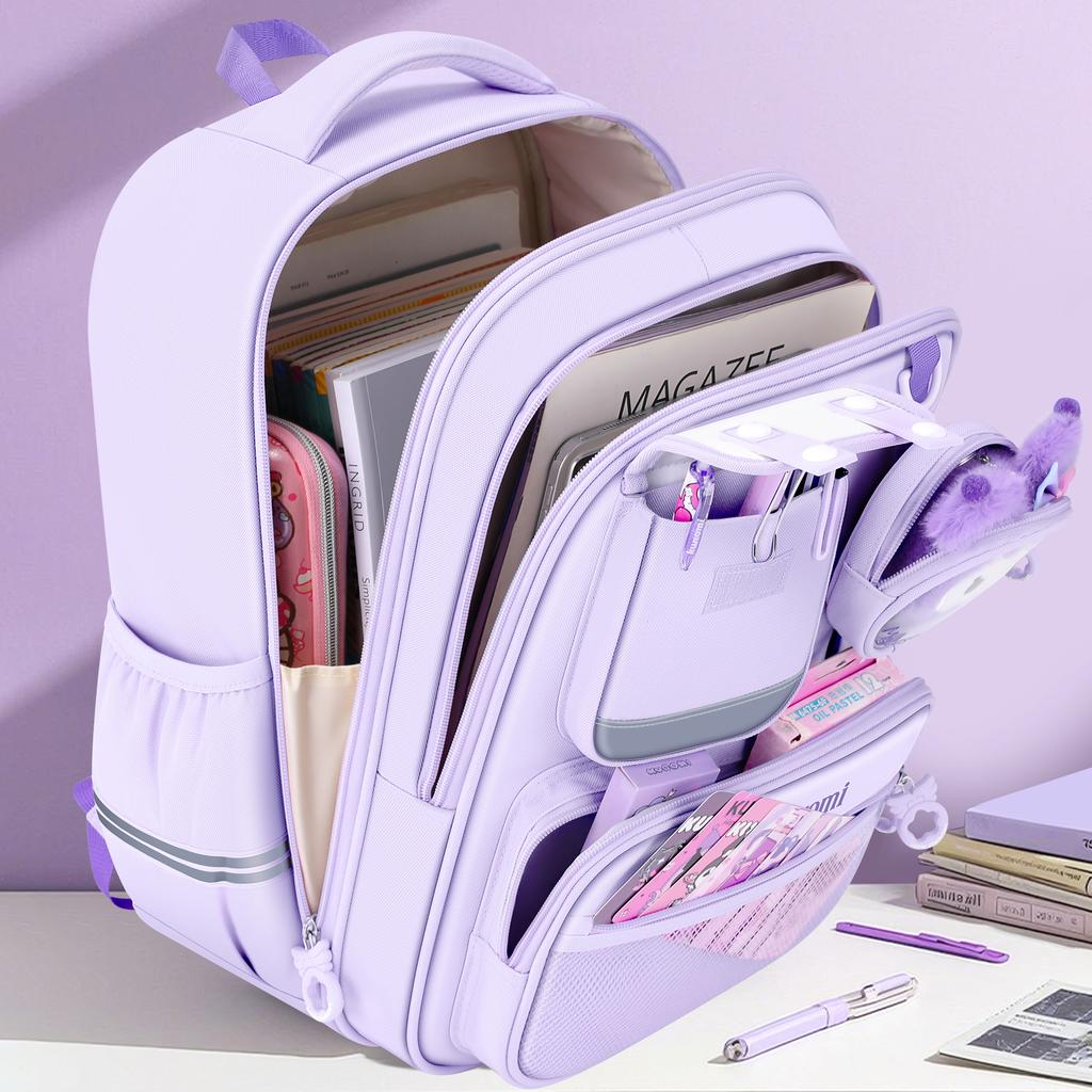 New Sanrio Kulomi Polyester Student Bag Regular Women's Purple DB96704A
