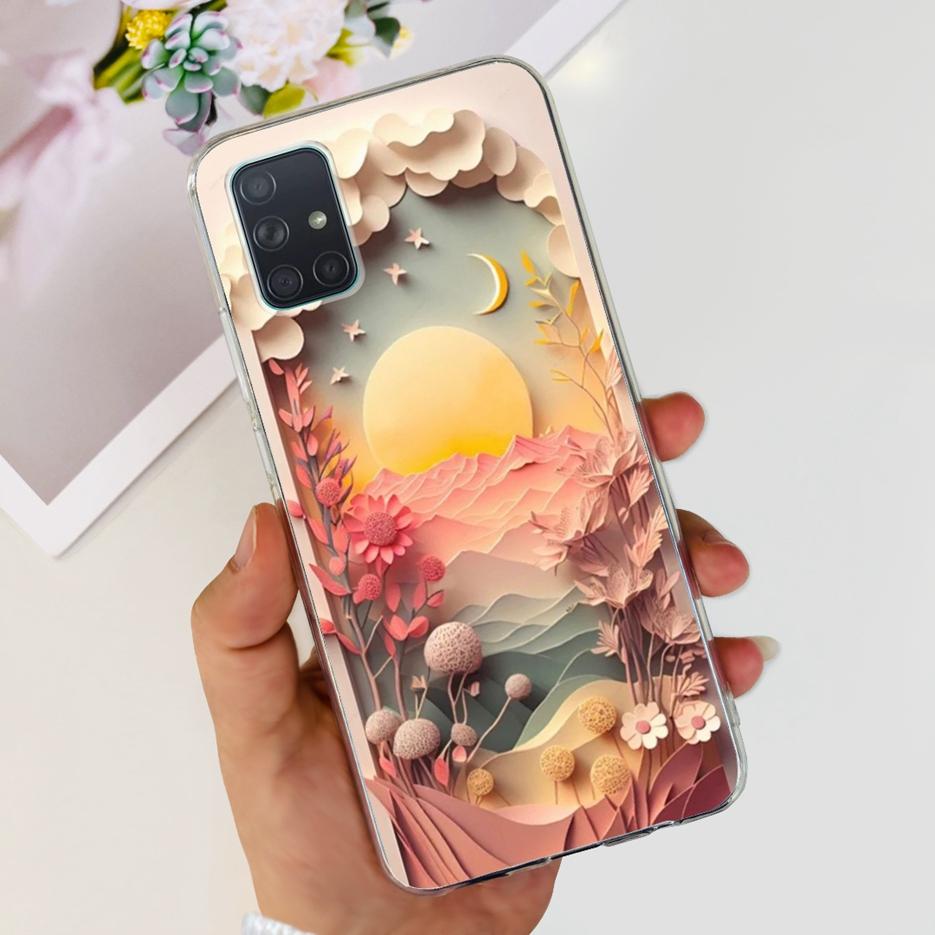 Custodia per Samsung Galaxy A31 A41 A51 A71 Custodia Dipinta Moda Carina Custodia Morbida in TPU per Samsung A31 A41 Galaxy A51 A71 Bumper